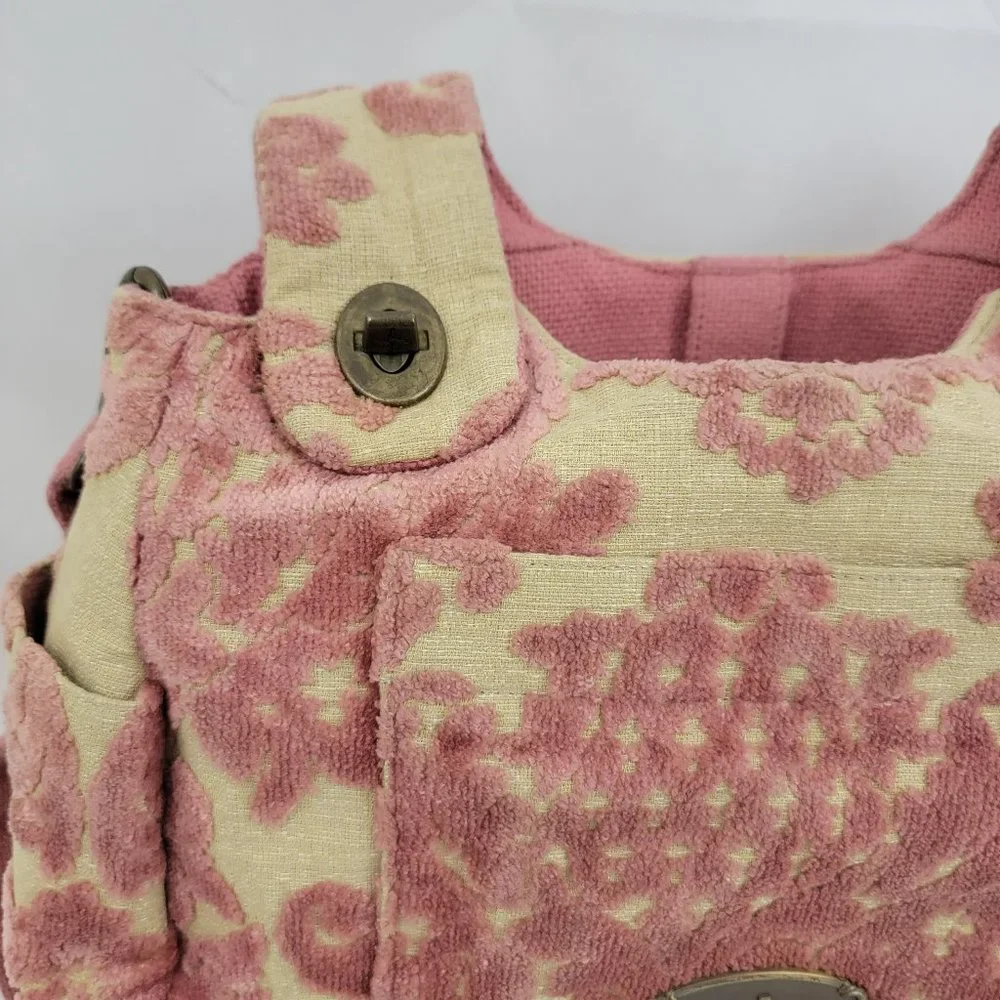Petunia Pickle Bottom Cake Society Satchel Strawberry PINK Cut Velvet Tapestry